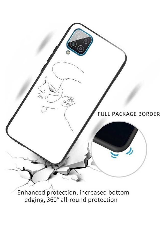 Okteq Protective Case Cover for Samsung Galaxy A12 Male Face Grey/Black - Image 2