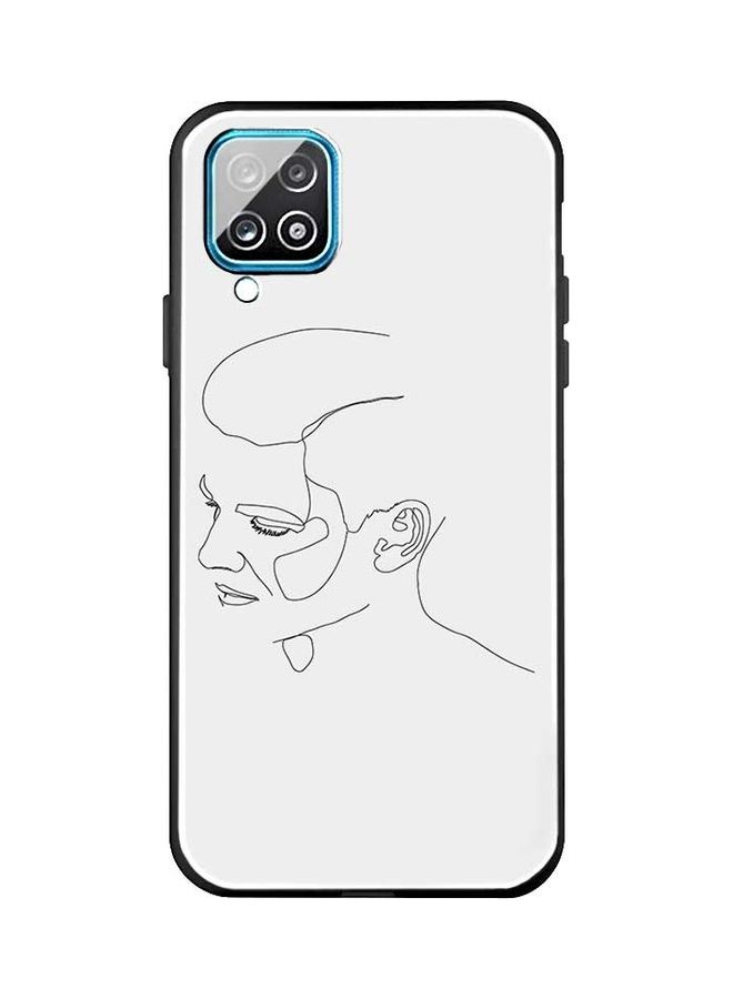 Okteq Protective Case Cover for Samsung Galaxy A12 Male Face Grey/Black - Image 1