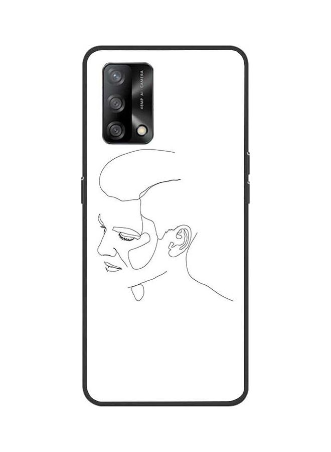 Okteq Protective Case Cover for Oppo A74 4G/F19 Male Face Grey/Black - Image 1