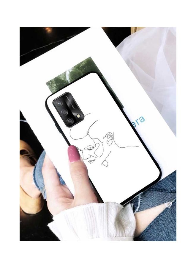 Okteq Protective Case Cover for Oppo A74 4G/F19 Male Face Grey/Black - Image 2
