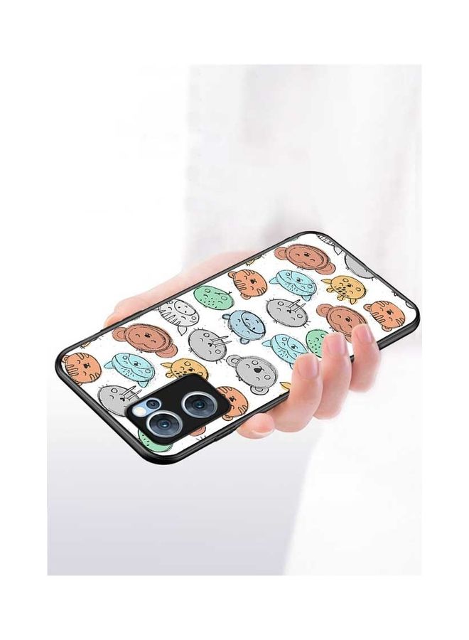 Protective Case Cover For Oppo Reno7 5G White/Blue/Pink