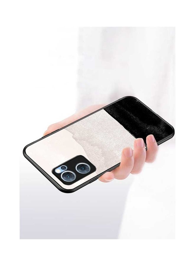 Okteq Protective Case Cover For Oppo Reno7 5G Beige/Black - Image 2