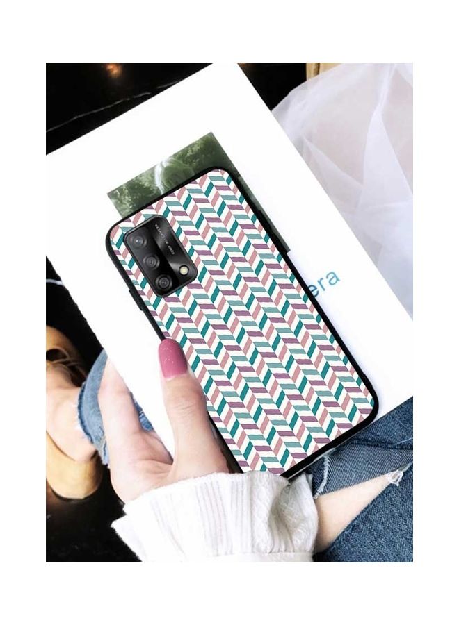 Okteq Protective Case Cover for Oppo A74 4G/F19 Pattern Pink/Green  - Image 2