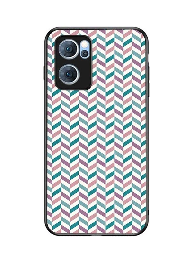 Okteq Protective Case Cover For Oppo Reno7 5G Pink/Green  - Image 1