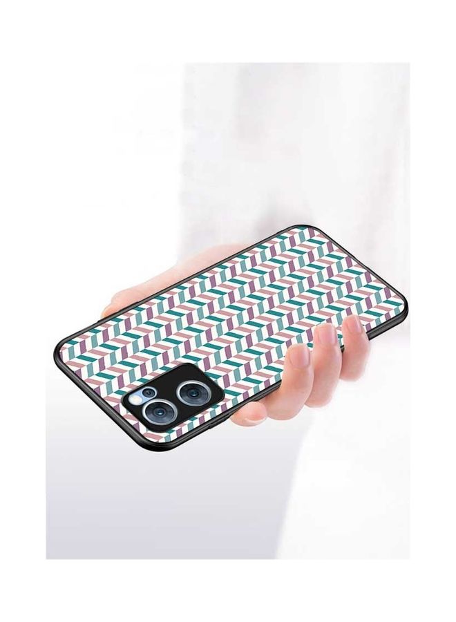 Okteq Protective Case Cover For Oppo Reno7 5G Pink/Green  - Image 2