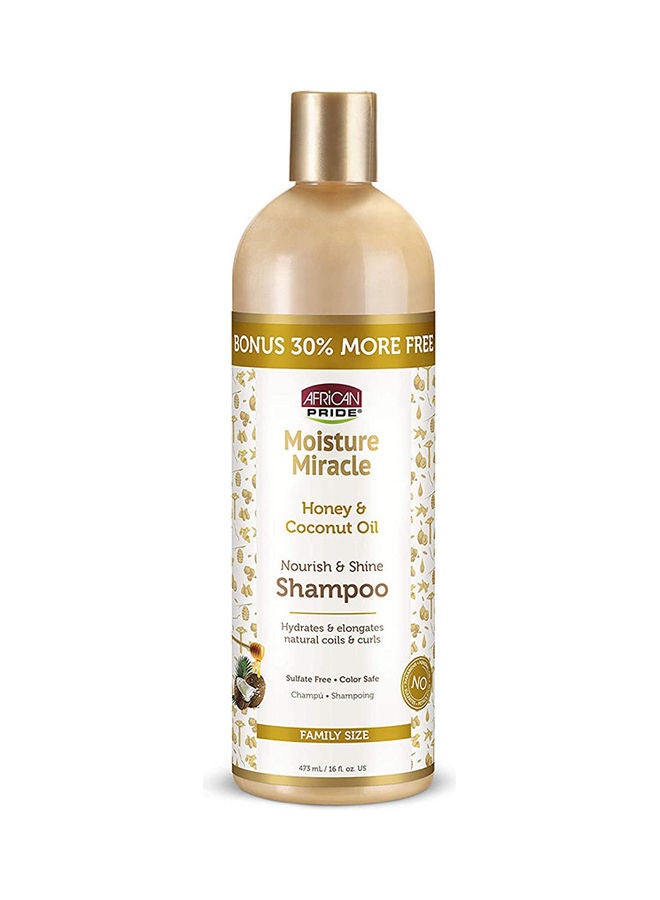 African Pride Moisture Miracle Honey And Coconut Oil Shampoo Clear 473ml 