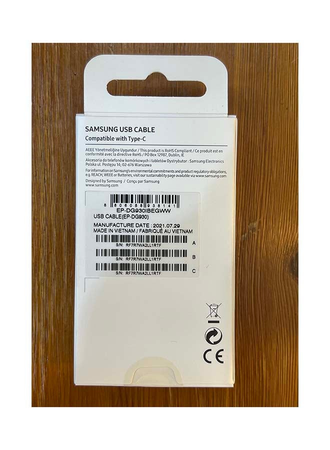 Samsung - USB Type-C Data Sync Charging Cable 1.2 meter Black - Image 1