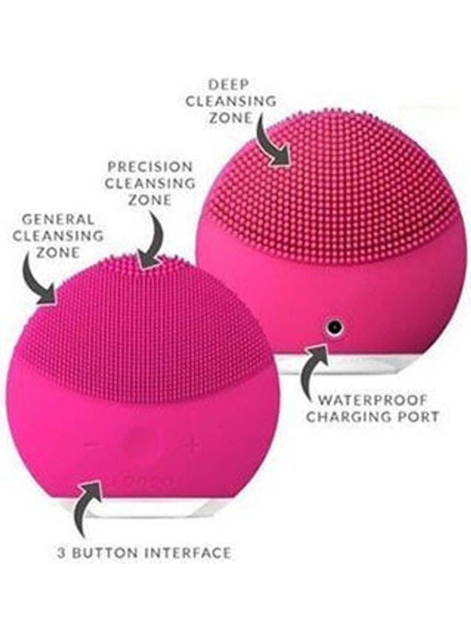 Forever - Silicone Ultrasonic Facial Cleanser Brush Pink - Image 1