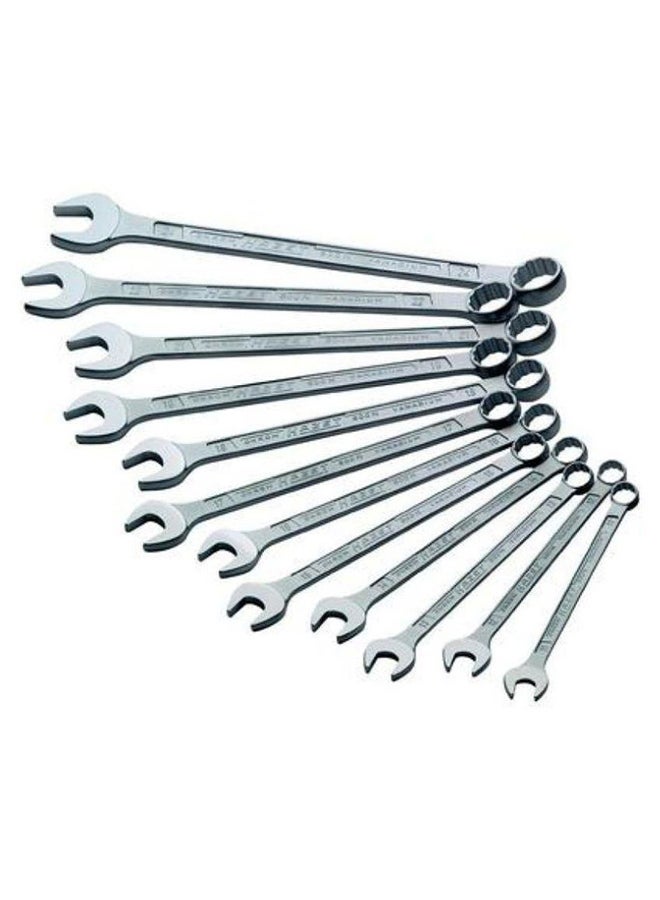 12-Piece Combination Spanners Set Silver - Image 1