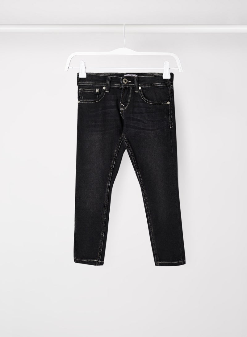 Pepe Jeans LONDON - Boys Finly Skinny Fit Low Waist Jeans Black - Image 1