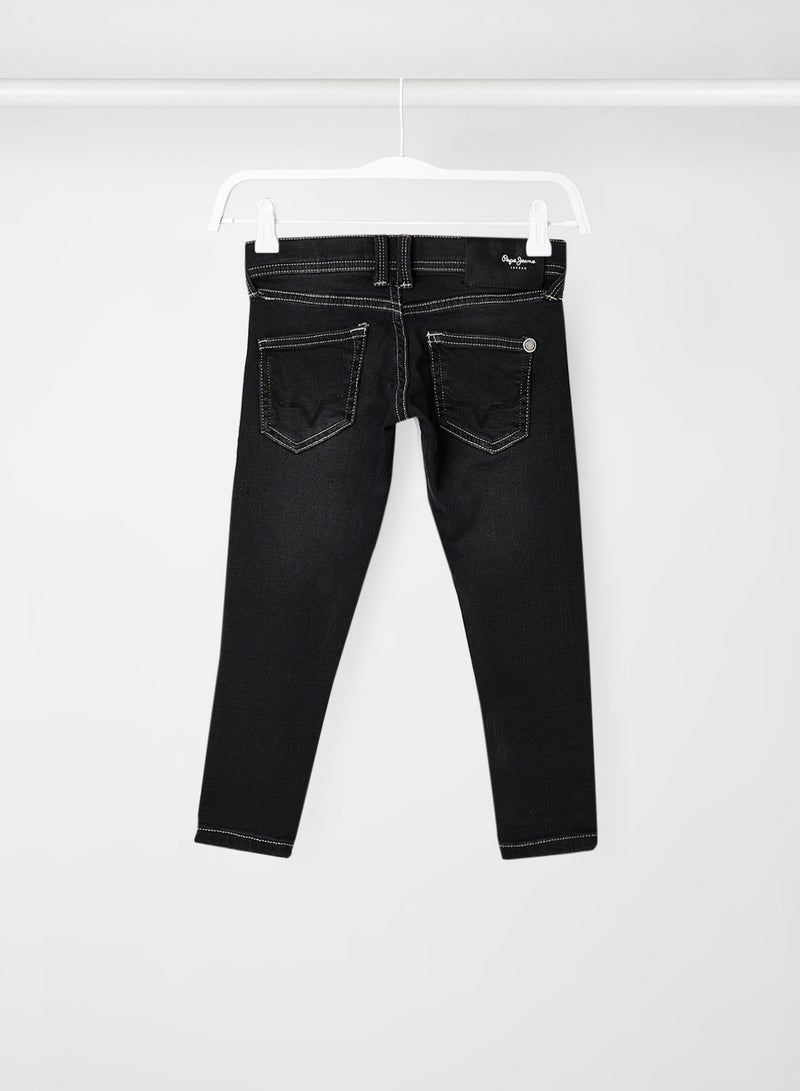 Pepe Jeans LONDON - Boys Finly Skinny Fit Low Waist Jeans Black - Image 1