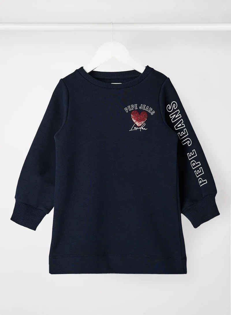 Pepe Jeans LONDON Kids/Teen Gea Sweatshirt Dress Navy