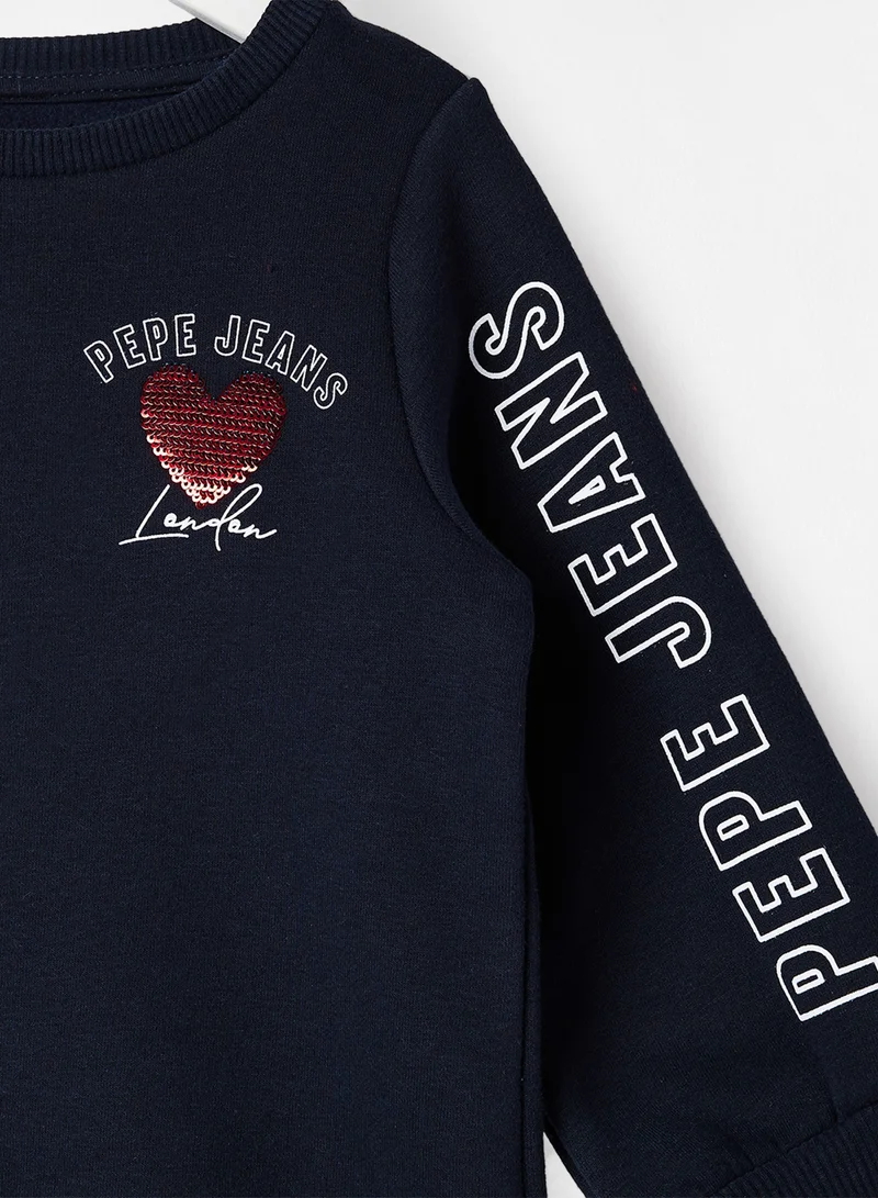 Pepe Jeans LONDON Kids/Teen Gea Sweatshirt Dress Navy