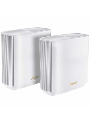 ASUS XT8 WIFI AX6600 Tri Band Mesh WIFI 6 SYSTEM, Whole House Coverage Up to 5500 SQ FT and 6+ Bedrooms, Pack of 2 White, Zen Wi-Fi XT8 2 pack WHITE, ZenWiFi-AX-XT8 / ASUS Zen Wi-Fi AX (XT8), 2 PACK White - v1642580549/N52426660A_1