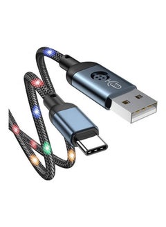 JOYROOM S-1230N16 Usb To Type-C Fast Charging And Data Cable With Voice Control Led Light Grey  - Image 1