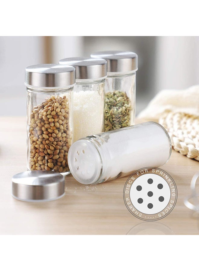 16-Piece Spice Jar Set With Stand Silver 6.5x6.5x11.5centimeter - https://f.nooncdn.com/p/v1642586421/N18636066A_3.jpg?width=original