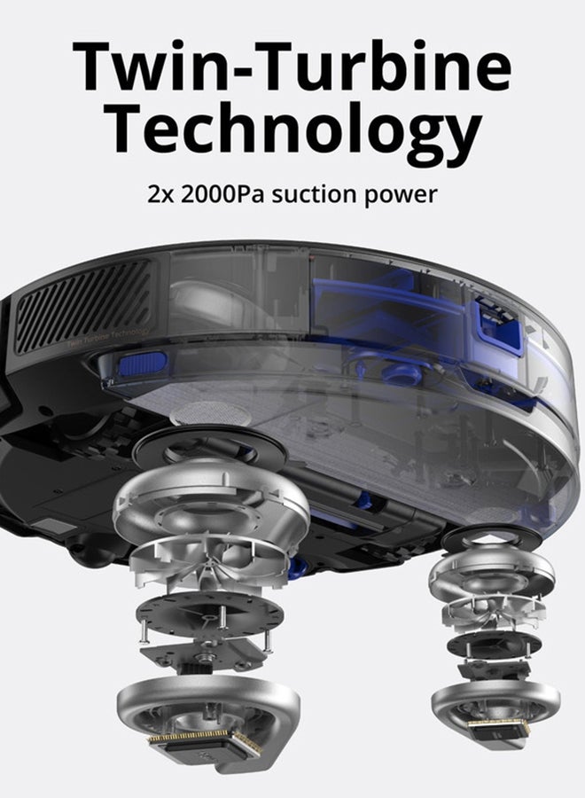 إيوفي مكنسة الشفط والمسح الكهربائية الهجينة روبوت X8 70 W T2261 أسود  - Image 2