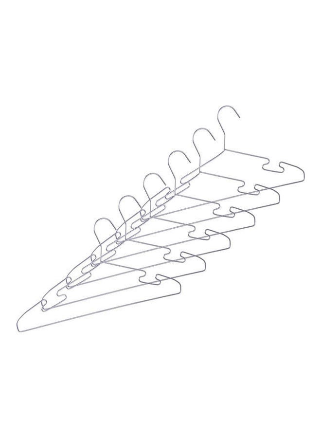 Agfa Stainless Steel Clothes Hanger Set 10 Pieces Silver 40.5 x 21cm  - Image 1