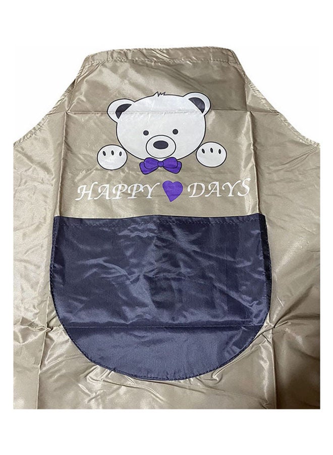 Generic - Waterproof Kitchen Apron With Pocket And Microfiber Towel Twin Sides Beige - Image 1
