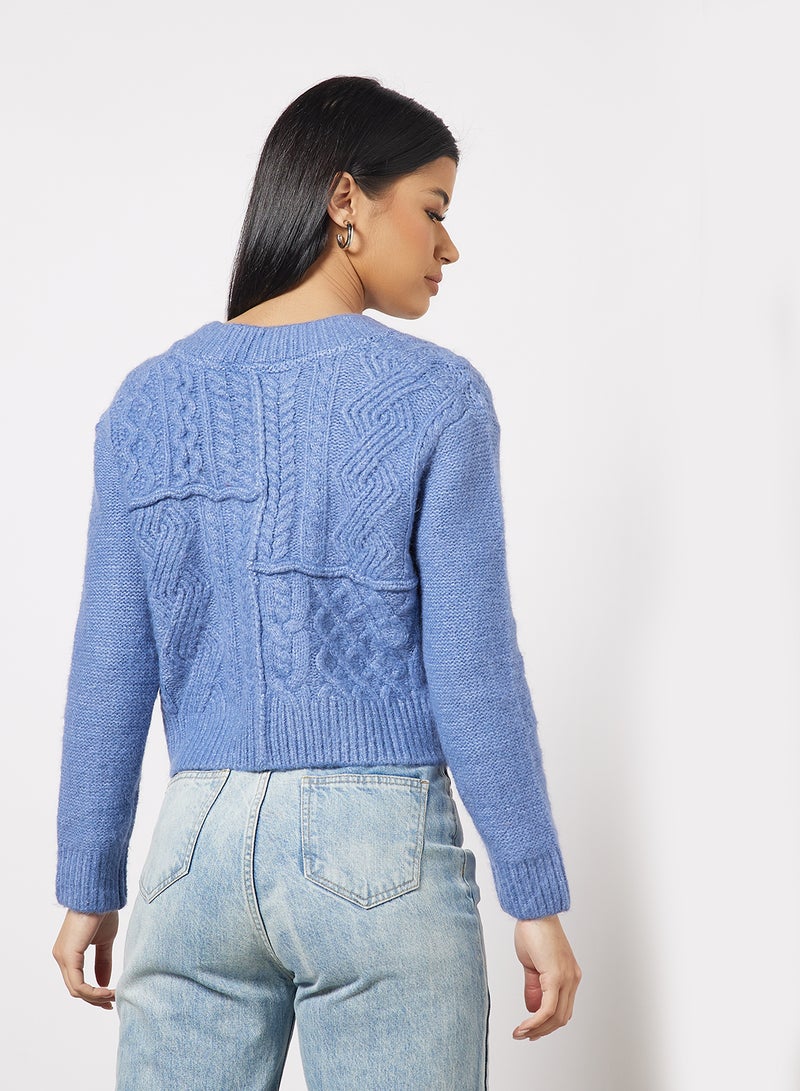 Pepe Jeans LONDON - Bego V-Neck Sweater Light Blue - Image 1