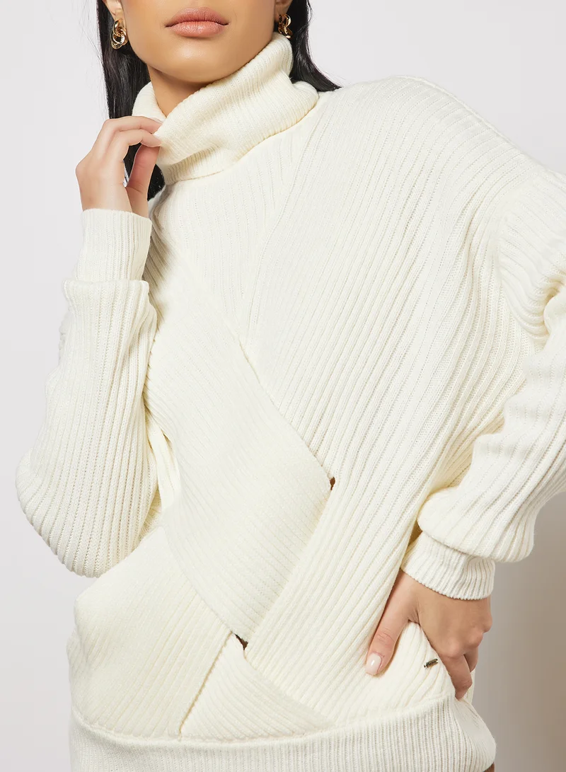 Pepe Jeans LONDON Vivian Turtleneck Sweater Off-White