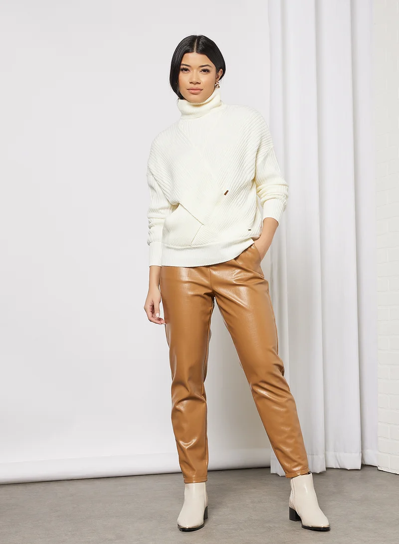 Pepe Jeans LONDON Vivian Turtleneck Sweater Off-White