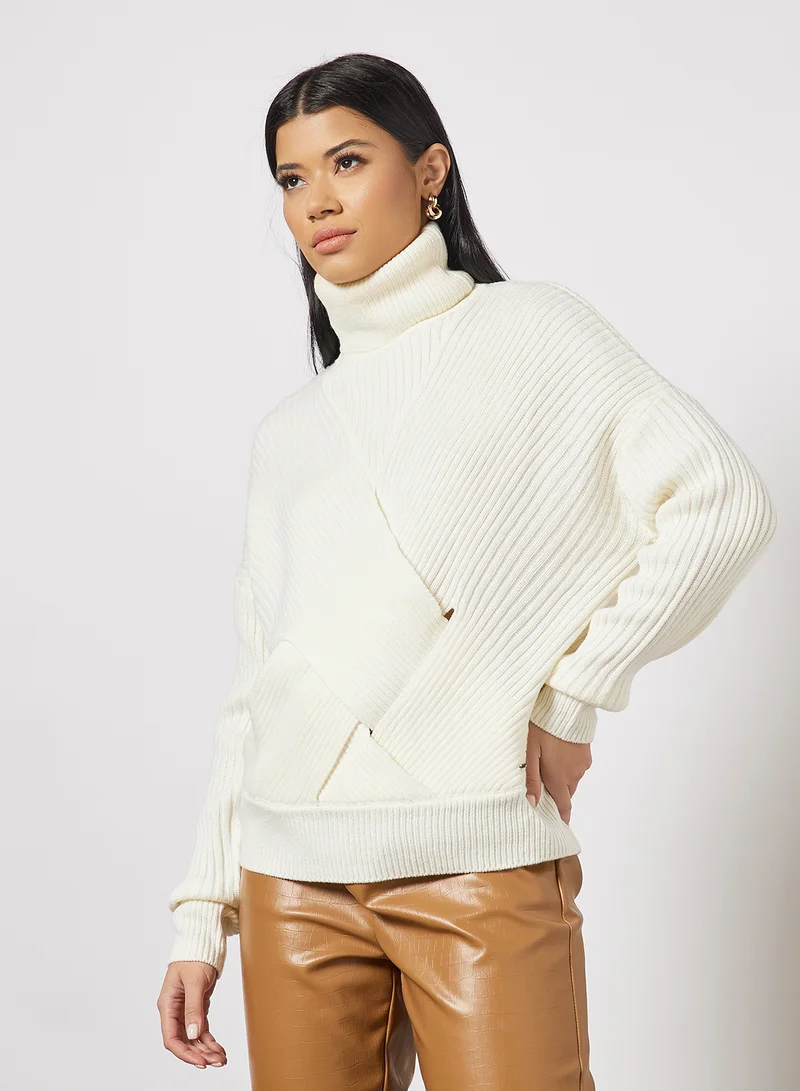 Pepe Jeans LONDON Vivian Turtleneck Sweater Off-White