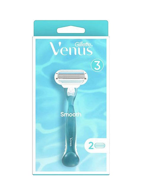 Venus Close & Clear Original Razor With 2 Refill Blades Multicolour