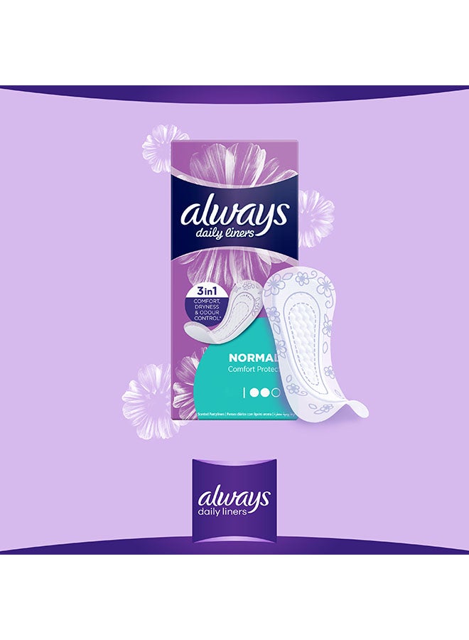 ALWAYS, Comfort Protect daily liners, Normal, Unscented, 40 Liners