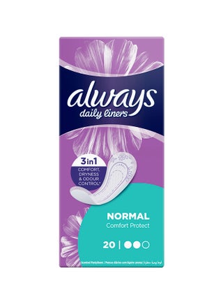 Daily Liners Comfort Protect Pantyliners, Normal, 20 Count - v1642591631/N14454768A_1