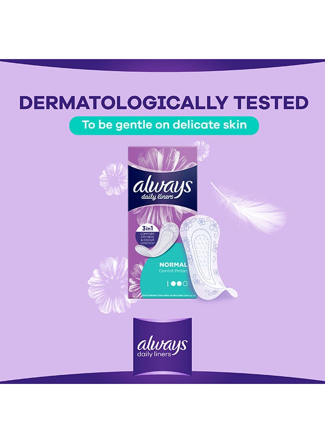 ALWAYS, Comfort Protect daily liners, Normal, Unscented, 40 Liners