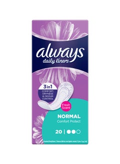Daily Liners Comfort Protect Pantyliners With Fresh Scent, Normal, 20 Count