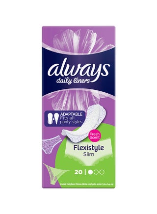 Daily Liners Flexistyle Slim Pantyliners With Fresh Scent, Normal, 20 Count - v1642591637/N14455128A_1