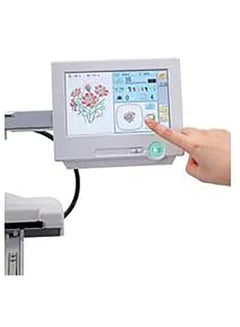 HappyJapan 7-Needle Single Head Computerized Embroidery Machine With 7” Touch Screen White  - Image 2