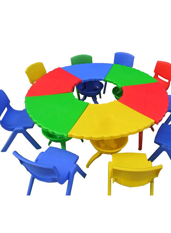 شيانغ يو 6-Piece Children's Game Table Chair Set Multicolour 126.5x50cm  - Image 1