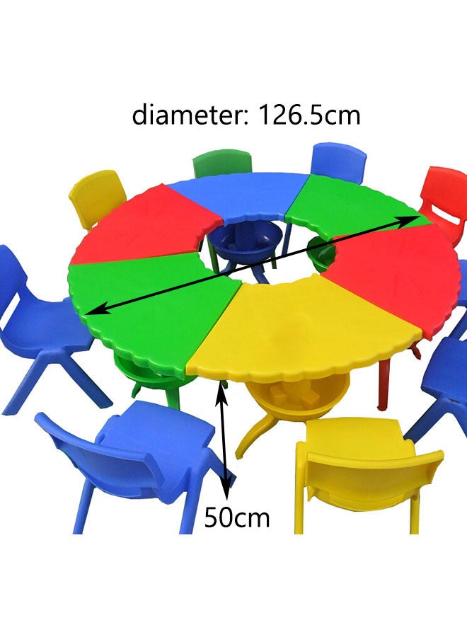 شيانغ يو 6-Piece Children's Game Table Chair Set Multicolour 126.5x50cm  - Image 3