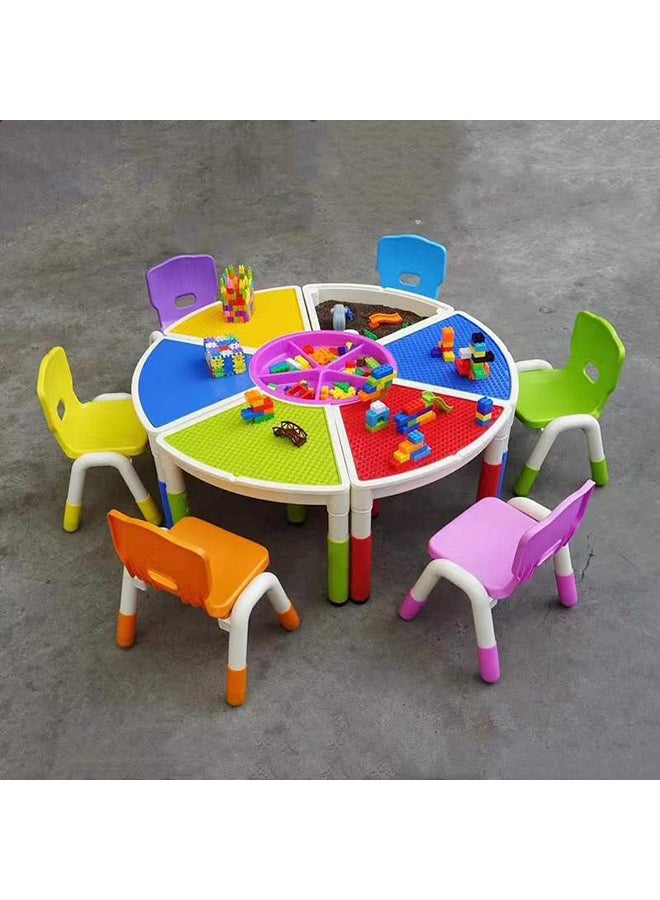 XIANGYU Children's Game Table Yellow/White 40x62x55cm  - Image 4