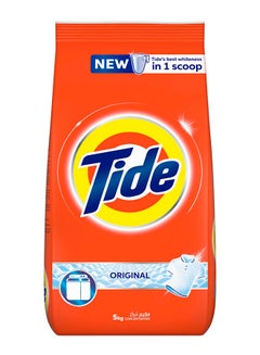 Tide Laundry Powder Detergent, Original Scent White 5kg KSA | Riyadh ...