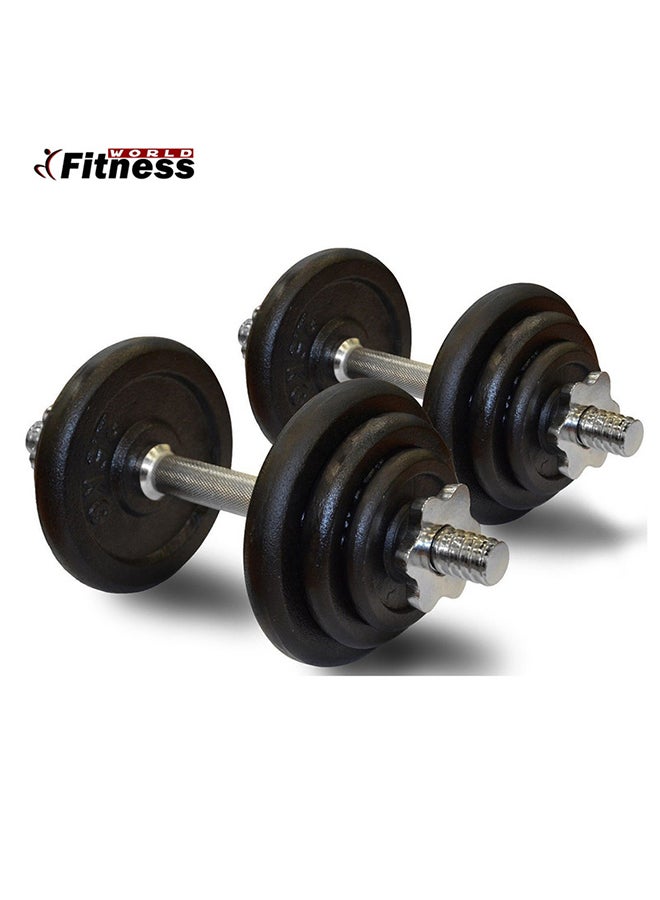 Fitness World Integrated Dumbbell Kit 20kg  - Image 2