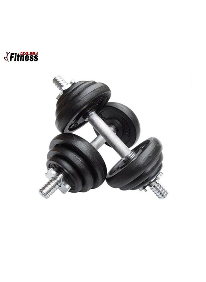 Fitness World Integrated Weight Dumbbell Set 15 kg 15kg 15kg  - Image 2