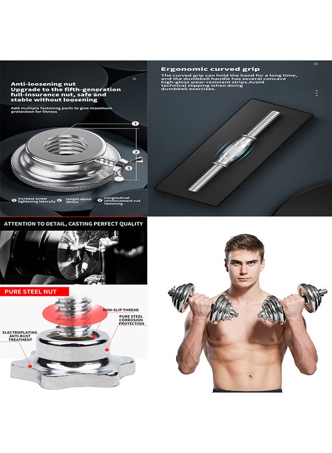 Chrome Dumbbell Set 20kg 20kg