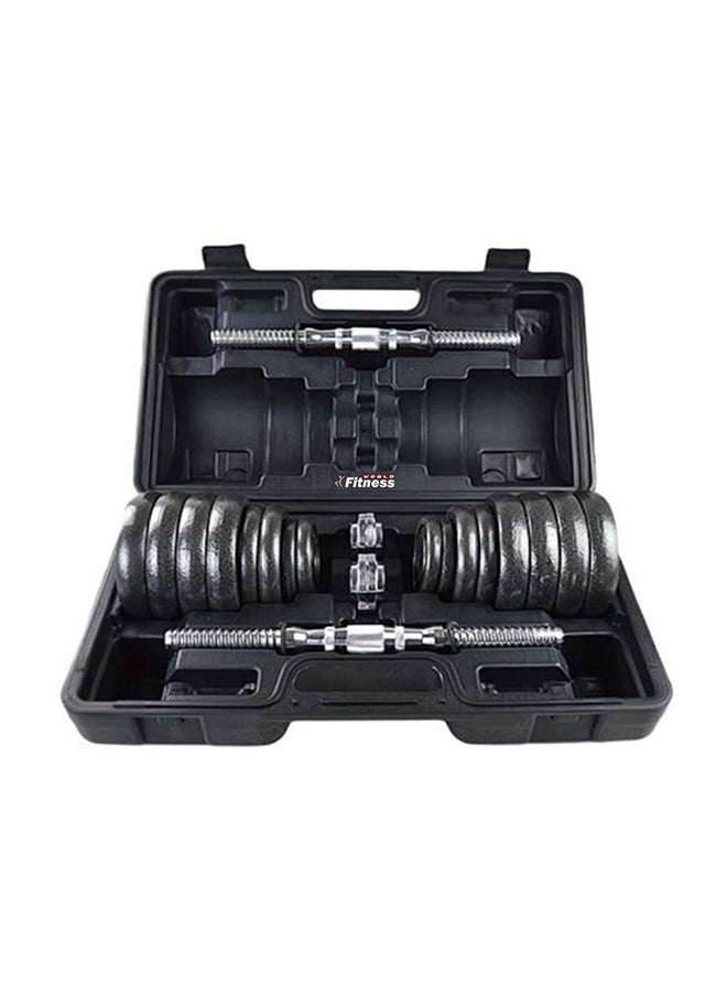 Fitness World Weight Lifting Dumbbell Set With Carry Box 30kg 30kg 