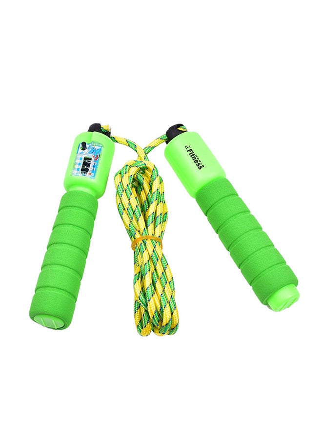 Fitness World Jumping rope with jumper counter 180 cm, green 180cm  - Image 1
