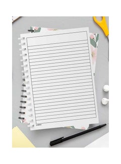 LOWHA Spiral 60 Sheets Notebook My Language 3 for School Or Business Notes White/Brown/Pink  - Image 3