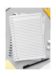 LOWHA Spiral 60 Sheets Notebook Nothing's Impossible for School Or Business Notes White/Gold  - Image 3