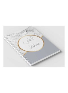 LOWHA Spiral 60 Sheets Notebook Nothing's Impossible for School Or Business Notes White/Gold  - Image 2