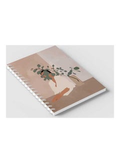 LOWHA Spiral 60 Sheets Notebook Boho for School Or Business Notes Pink/White/Green  - Image 2