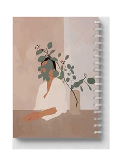 LOWHA Spiral 60 Sheets Notebook Boho for School Or Business Notes Pink/White/Green  - Image 5