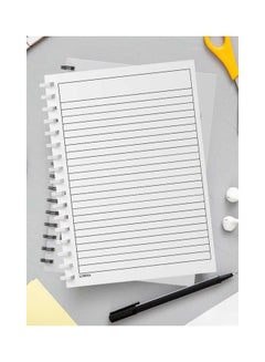 LOWHA Spiral 60 Sheets Notebook Beauty  for School Or Business Notes White/Gold/Black  - Image 3
