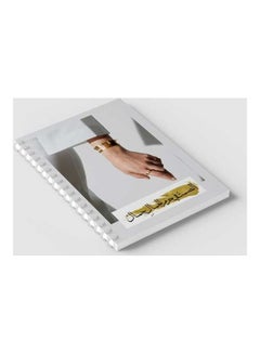 LOWHA Spiral 60 Sheets Notebook Beauty  for School Or Business Notes White/Gold/Black  - Image 2